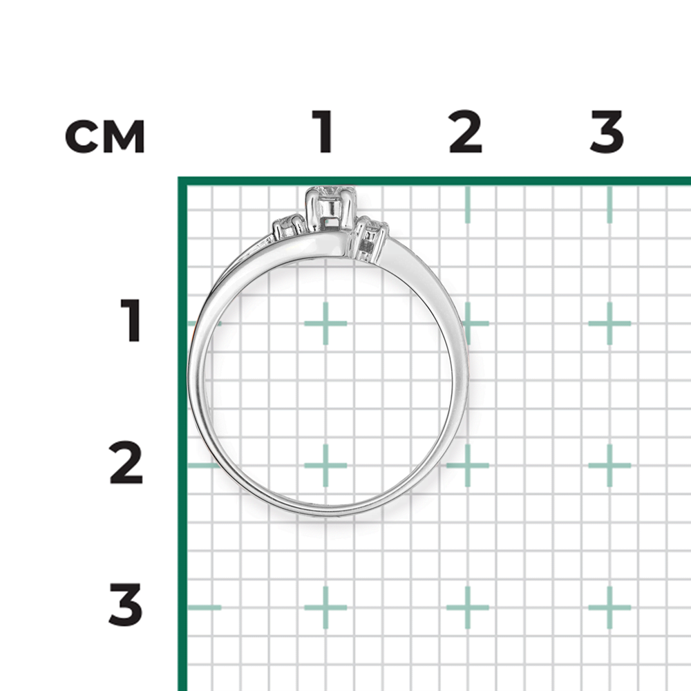 Кольцо из белого золота с бриллиантами 01-1599-00-101-1120-30