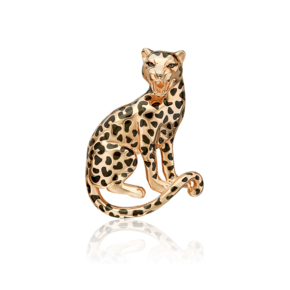 Брошь «Леопард» из красного золота с эмалью 04-0300-00-000-1110