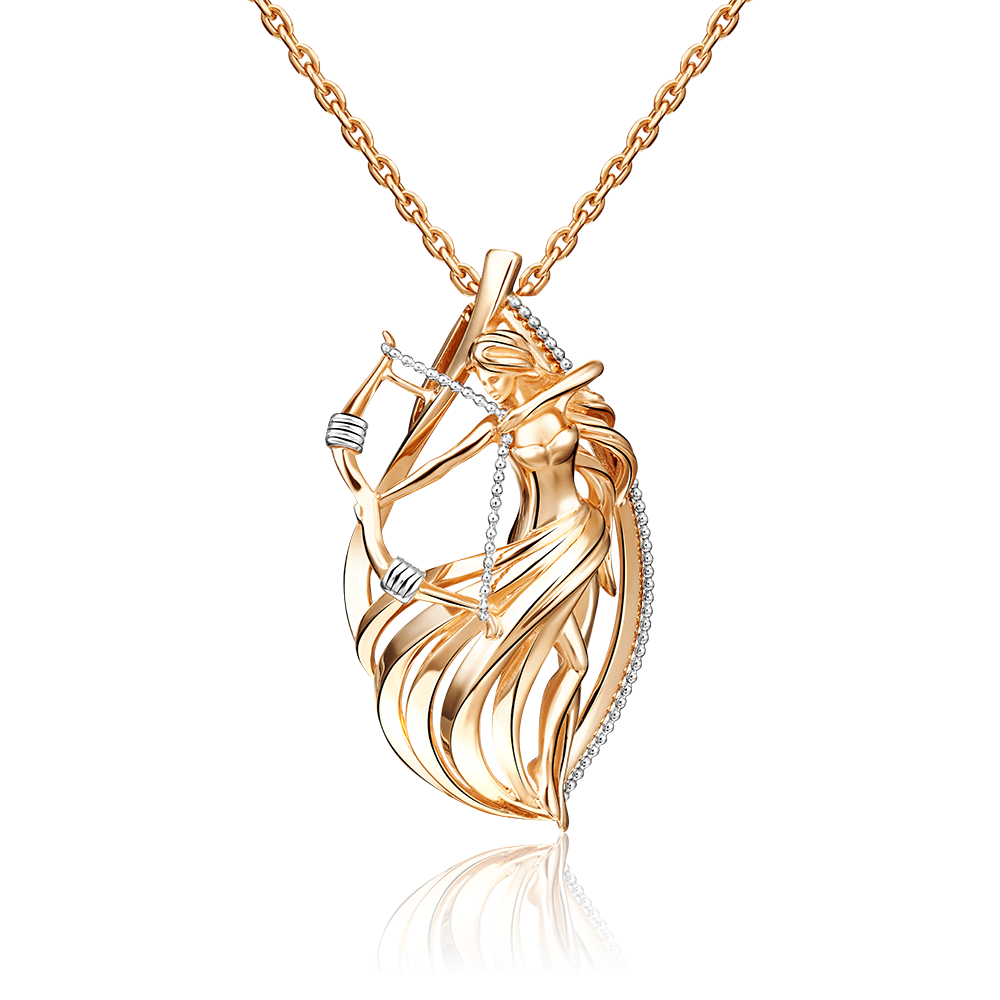 Подвеска «Знак зодиака Стрелец» из комбинированного золота 03-2814-10-000-1111-48