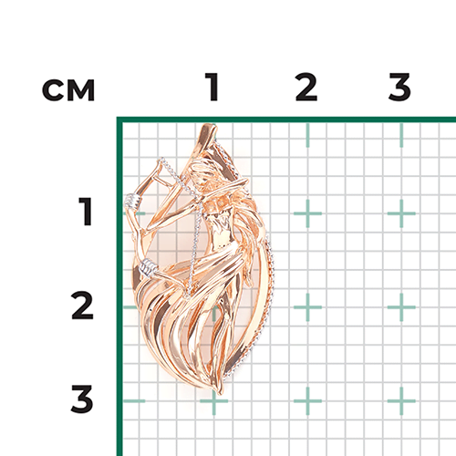 Подвеска «Знак зодиака Стрелец» из комбинированного золота 03-2814-10-000-1111-48