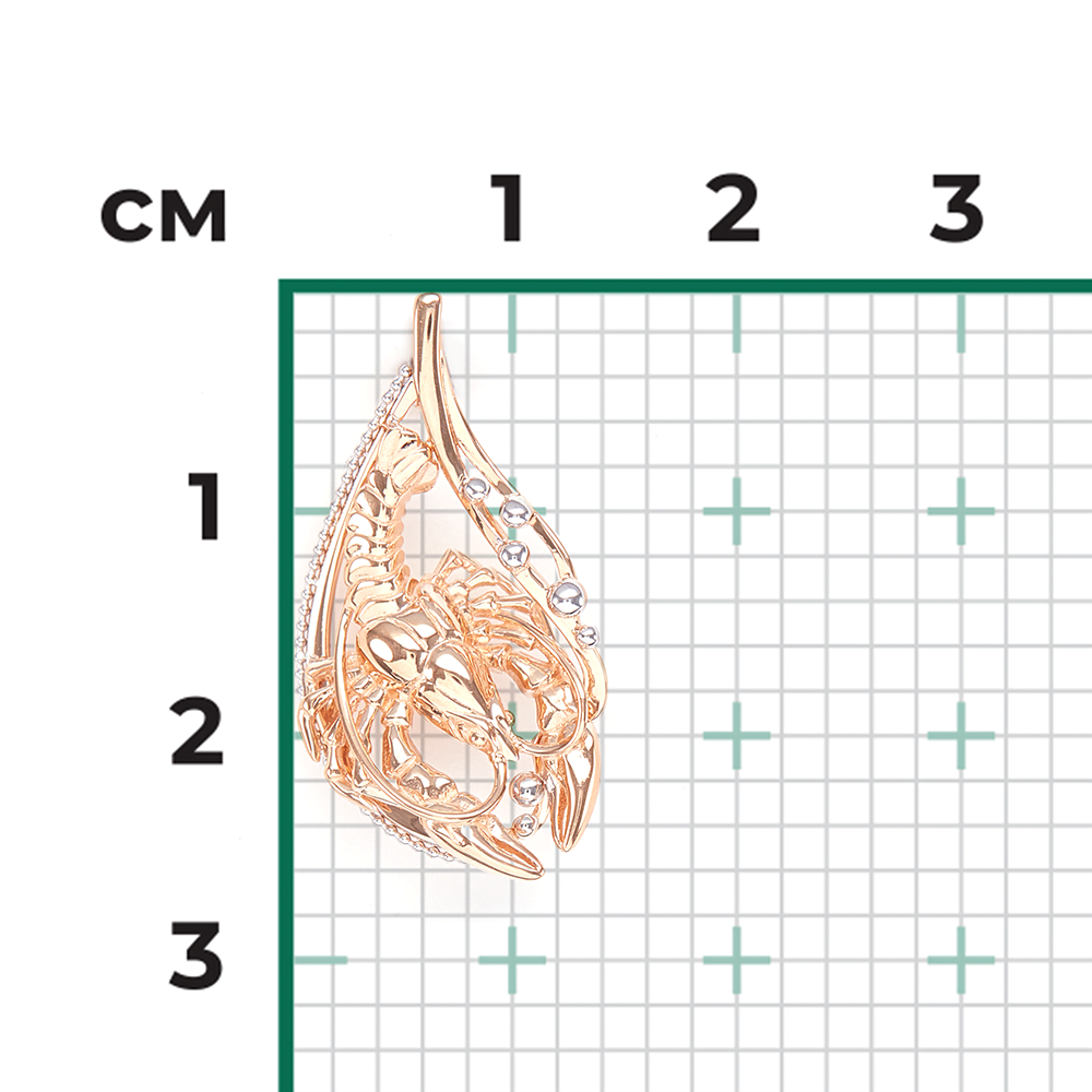 Подвеска «Знак зодиака Рак» из комбинированного золота 03-2814-11-000-1111-48