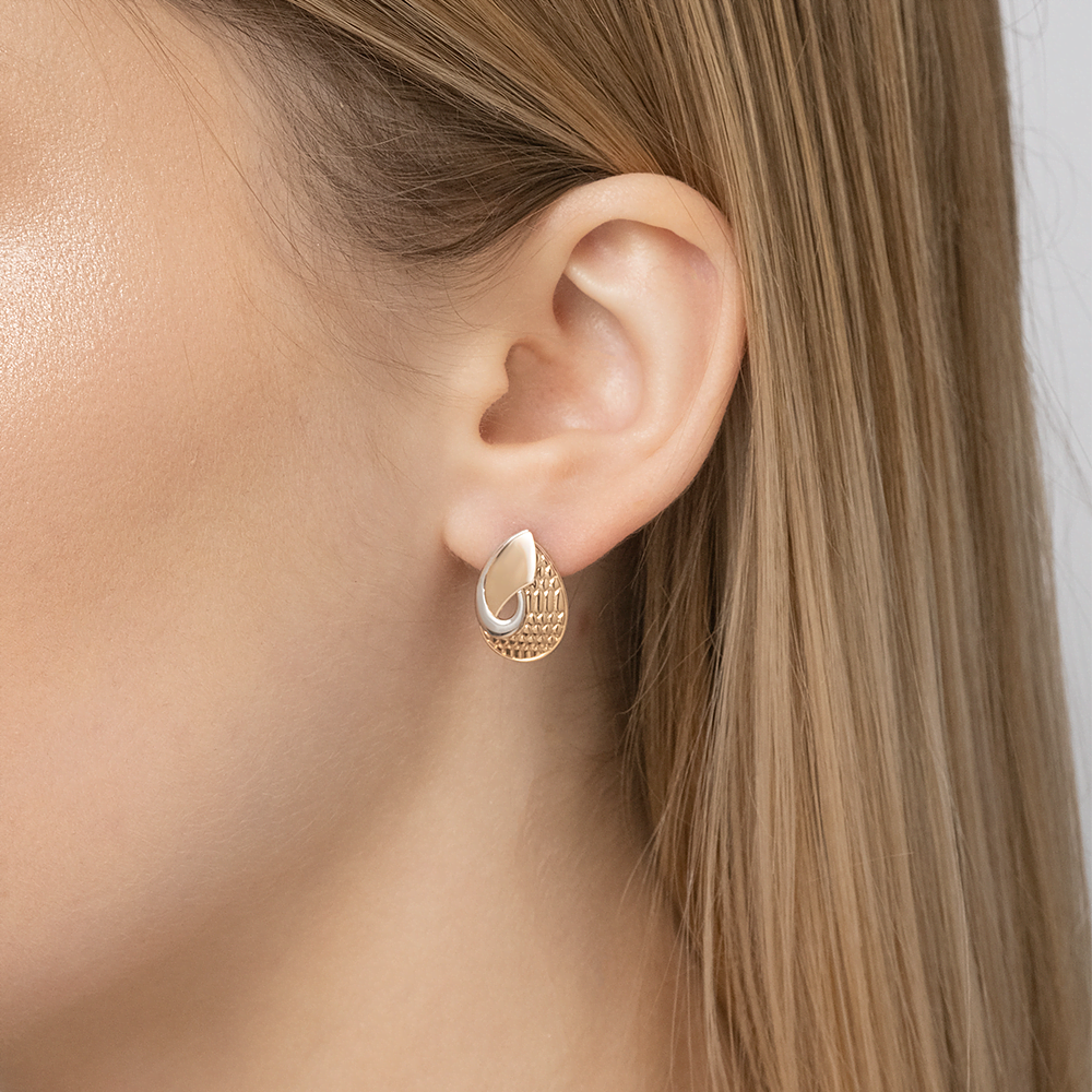 Серьги с английским замком из красного золота 02-3882-00-000-1110-65