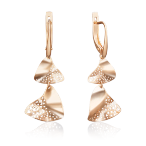 Серьги с английским замком из красного золота 02-3934-00-000-1110-65