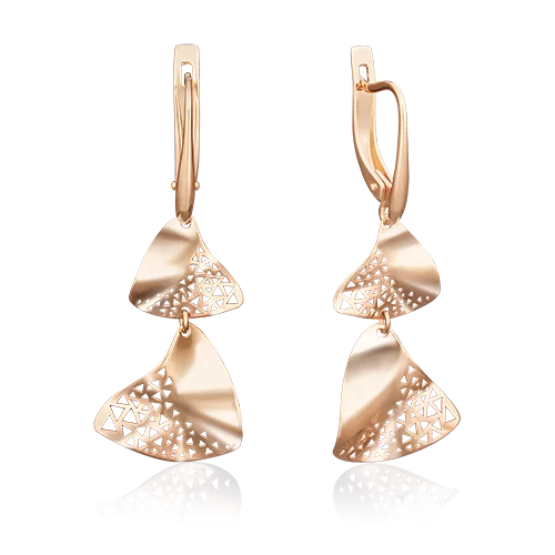 Серьги с английским замком из красного золота 02-3934-00-000-1110-65