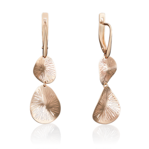 Серьги с английским замком из красного золота 02-3952-00-000-1110-65