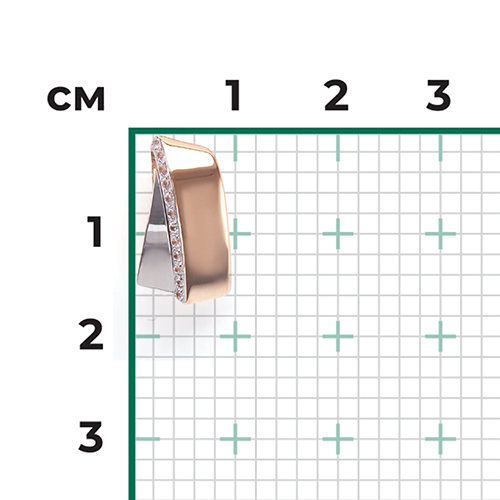Подвеска из комбинированного золота с фианитами 03-3133-00-401-1111-23