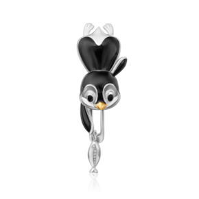 Аксессуар на лацкан «Пингвин» из серебра с эмалью 12-0017-00-000-0200