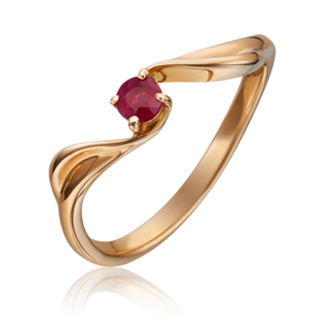 Кольцо из красного золота с рубином 01-0295-00-104-1110-30