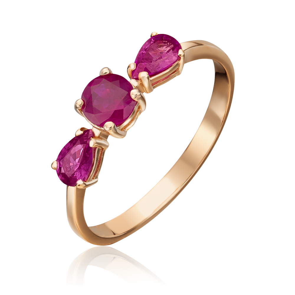 Кольцо из красного золота с рубинами 01-0491-00-104-1110-30