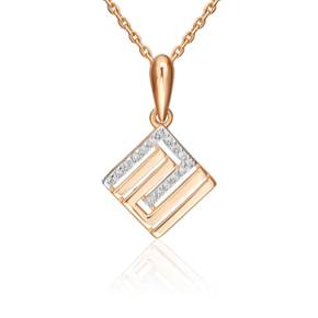 Подвеска из красного золота с бриллиантами 03-0012-00-101-1110-30