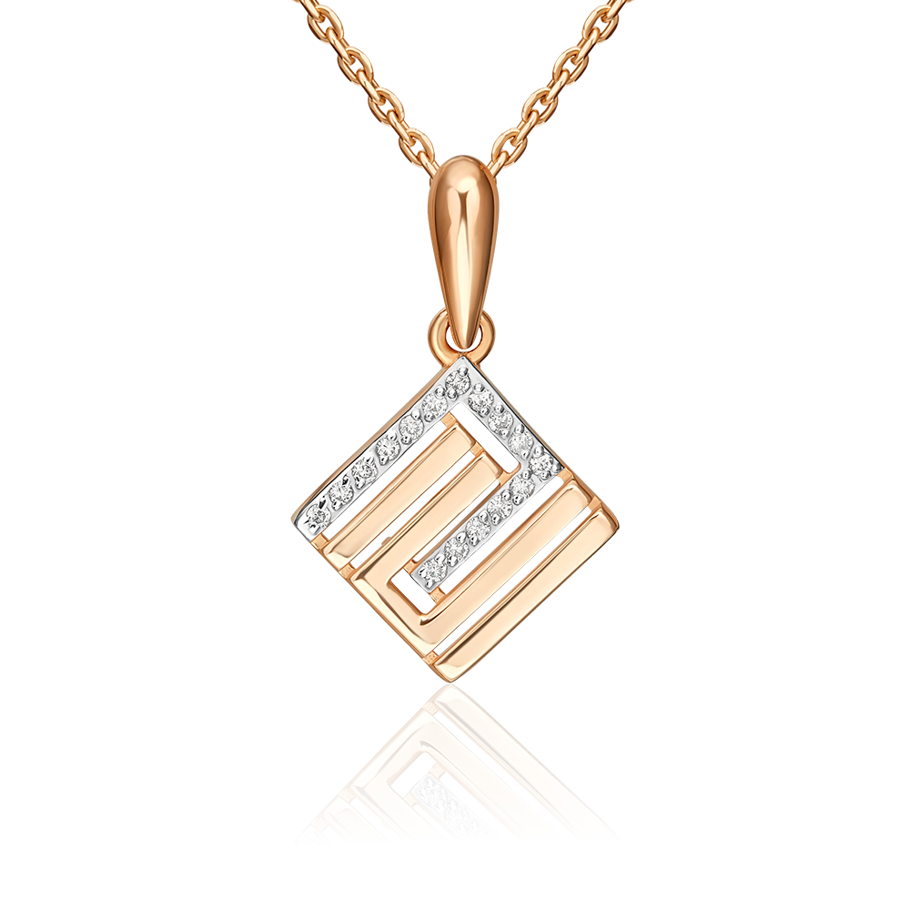 Подвеска из красного золота с бриллиантами 03-0012-00-101-1110-30