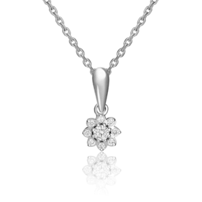 Подвеска из белого золота с бриллиантами