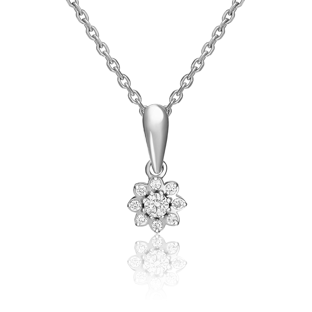 Подвеска из белого золота с бриллиантами 03-0043-00-101-1120-30