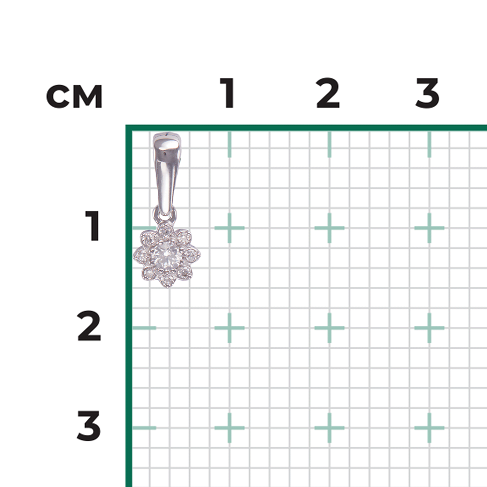 Подвеска из белого золота с бриллиантами 03-0043-00-101-1120-30