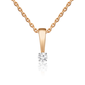 Подвеска из красного золота с бриллиантом 03-0048-00-101-1110-30