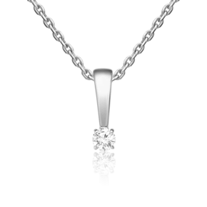 Подвеска из белого золота с бриллиантом 03-0049-00-101-1120-30