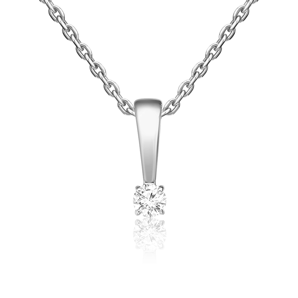 Подвеска из белого золота с бриллиантом 03-0049-00-101-1120-30