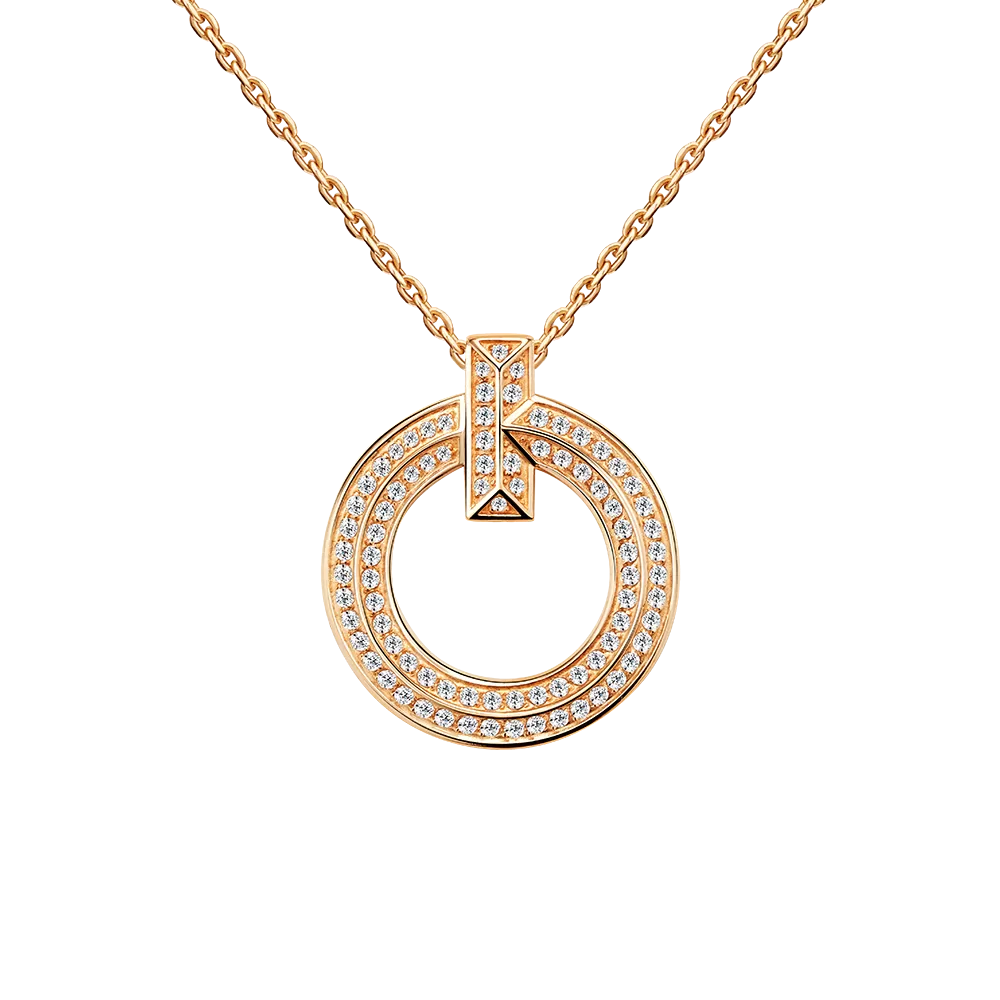 Колье из красного золота с фианитами 07-0281-00-401-1110