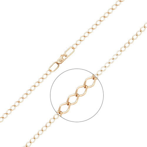 Браслет из красного золота с алмазной гранью (плетение «Ромб») 22-0203-050-1110-17