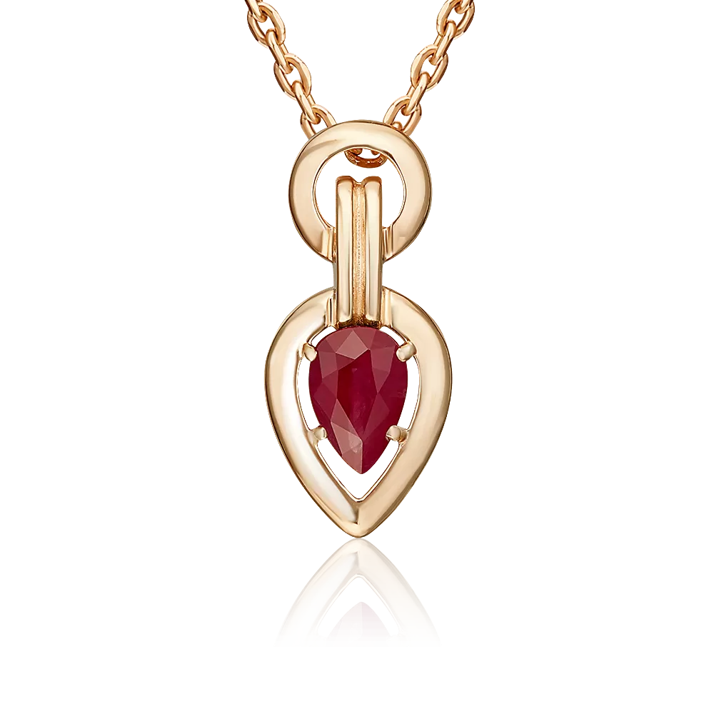 Подвеска из красного золота с рубином 03-3612-00-104-1110