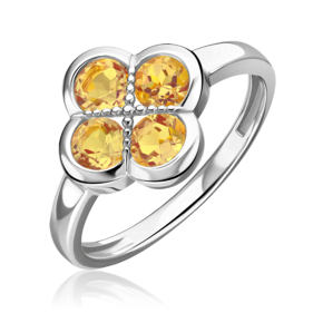 Кольцо из серебра с цитринами 01-5908-00-206-0200