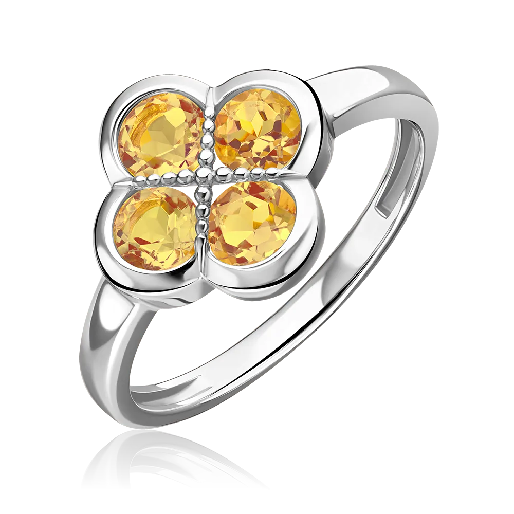 Кольцо из серебра с цитринами 01-5908-00-206-0200