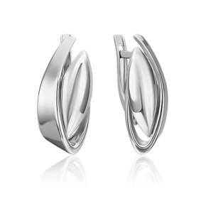 Серьги «Грация» с английским замком из серебра 02-4937-00-000-0200