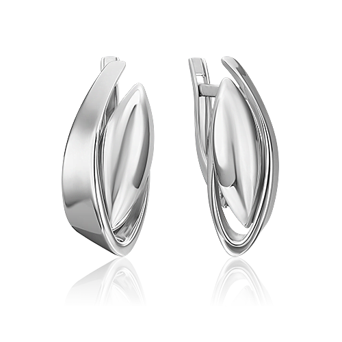 Серьги «Грация» с английским замком из серебра 02-4937-00-000-0200