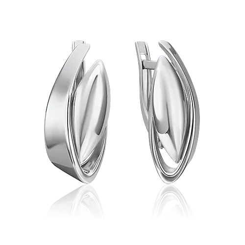 Серьги «Грация» с английским замком из серебра 02-4937-00-000-0200