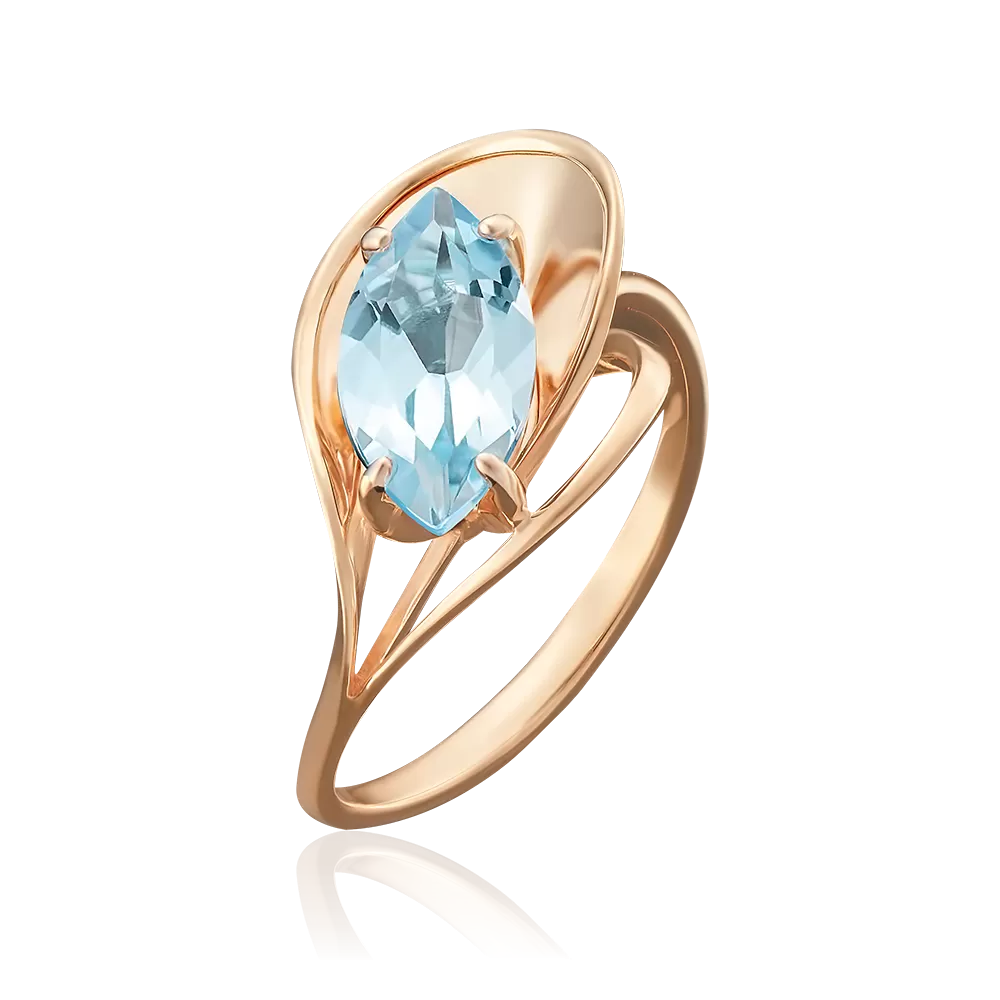 Кольцо из красного золота с топазом 01-4924-00-201-1110-46