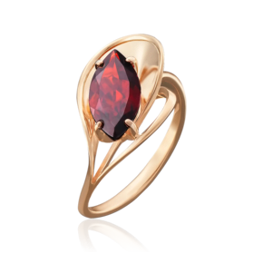 Кольцо из красного золота с гранатом 01-4924-00-204-1110-46
