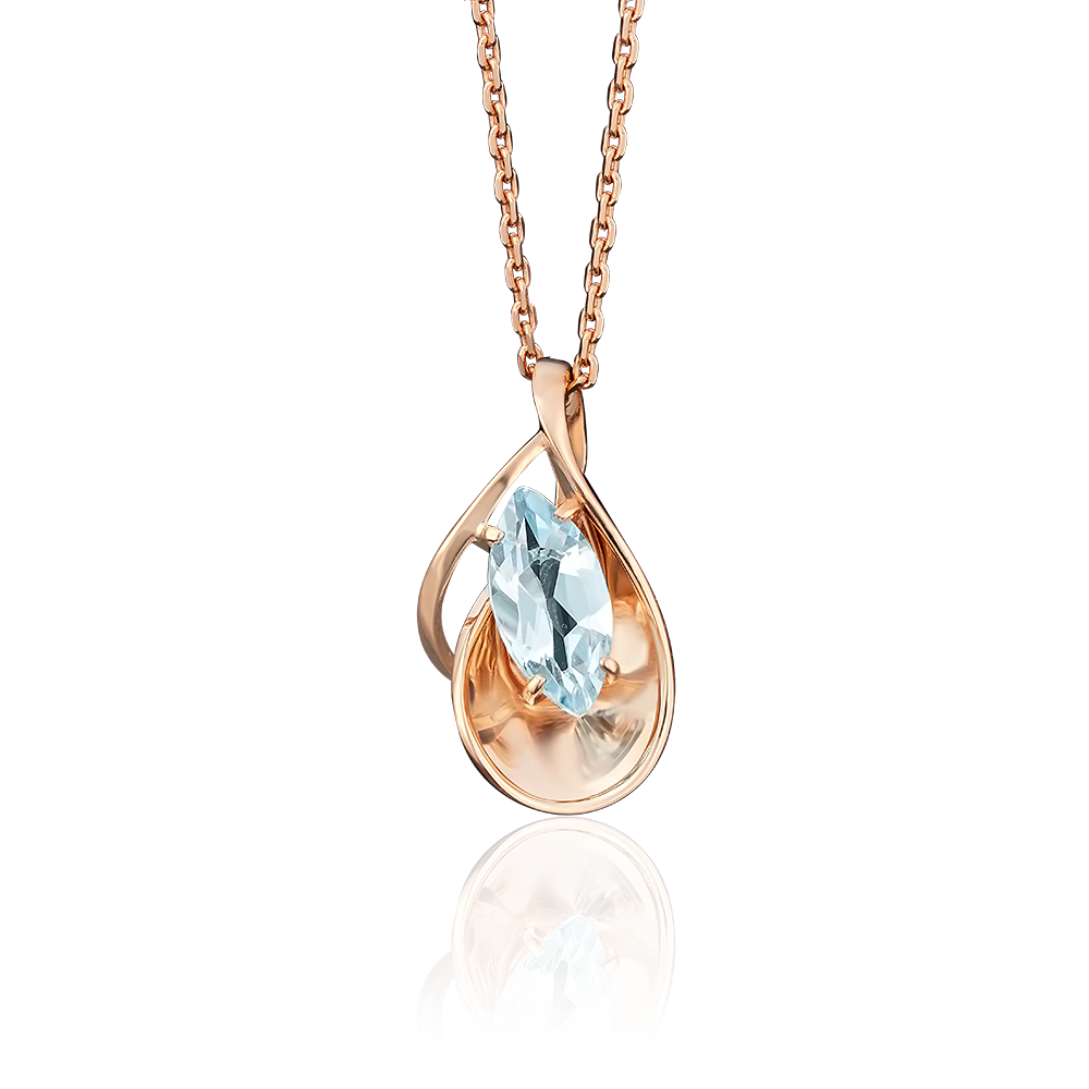 Подвеска из красного золота с топазом 03-2595-00-201-1110-46