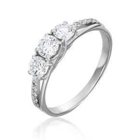 Кольцо из белого золота с бриллиантами 01-1156-00-101-1120-30