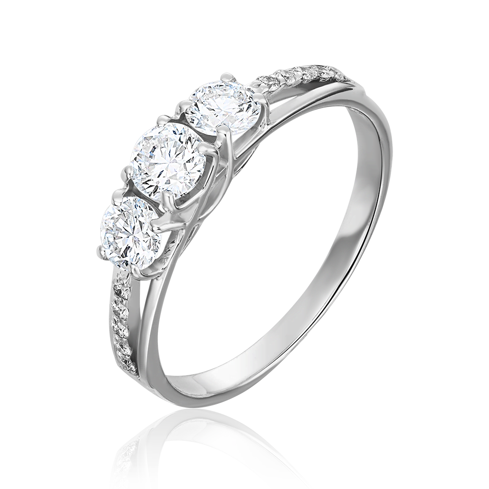 Кольцо из белого золота с бриллиантами 01-1156-00-101-1120-30