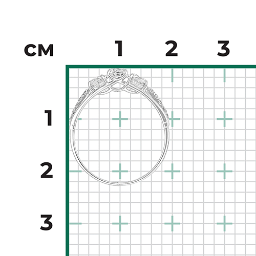 Кольцо из белого золота с бриллиантами 01-1156-00-101-1120-30