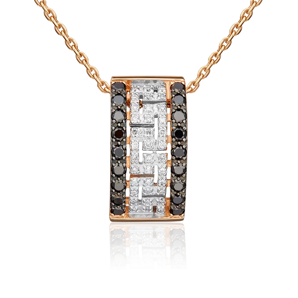 Подвеска из красного золота с бриллиантами 03-0632-00-108-1110-30