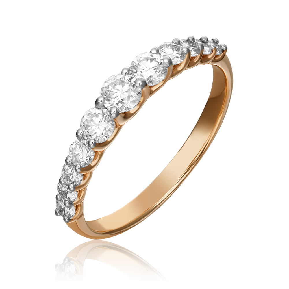 Кольцо из красного золота с бриллиантами 01-1427-00-101-1110-30