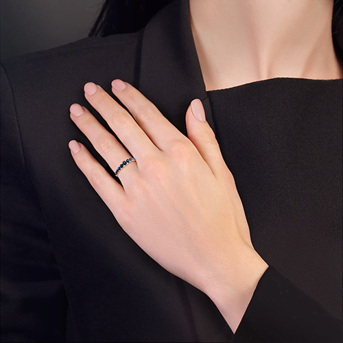 Кольцо из красного золота с сапфирами 01-1427-00-102-1110-30