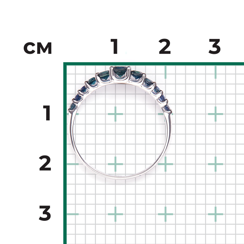 Кольцо из белого золота с сапфирами 01-1428-00-102-1120-30
