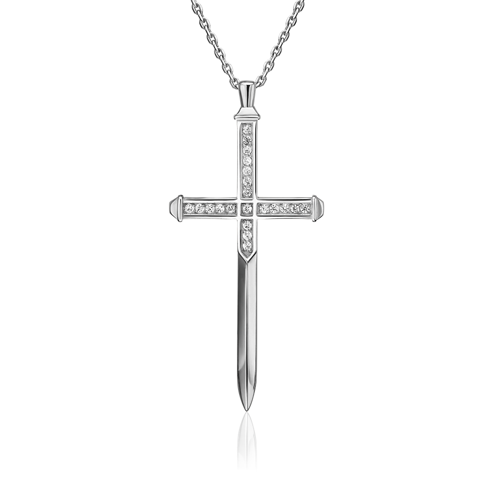 Подвеска «Меч» из серебра с фианитами 03-0847-00-401-0200