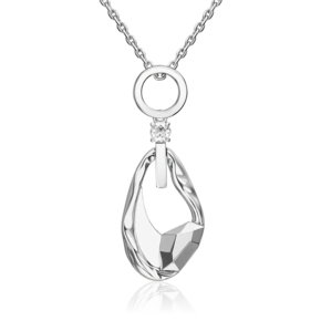 Подвеска из белого золота с натуральным топазом white