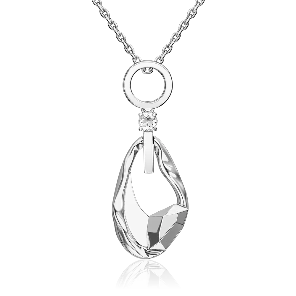 Подвеска из белого золота с натуральным топазом white 03-3370-00-201-1120