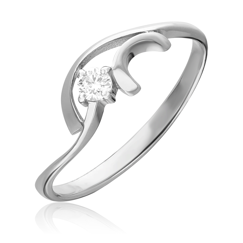 Кольцо из белого золота с бриллиантом 01-0802-00-101-1120-30