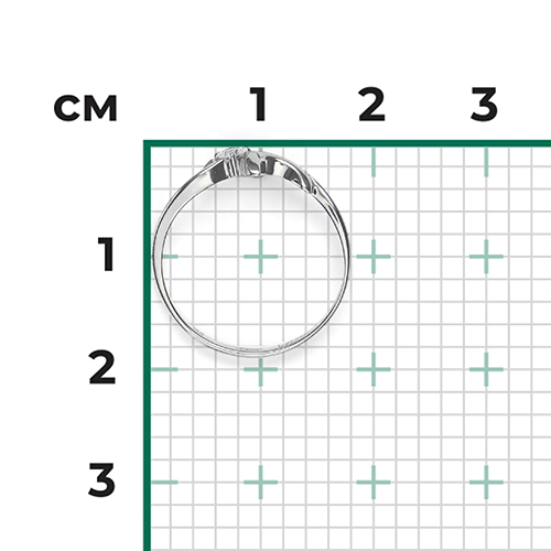 Кольцо из белого золота с бриллиантом 01-0802-00-101-1120-30