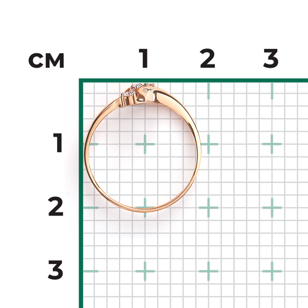 Кольцо из красного золота с бриллиантами 01-0803-00-101-1110-30