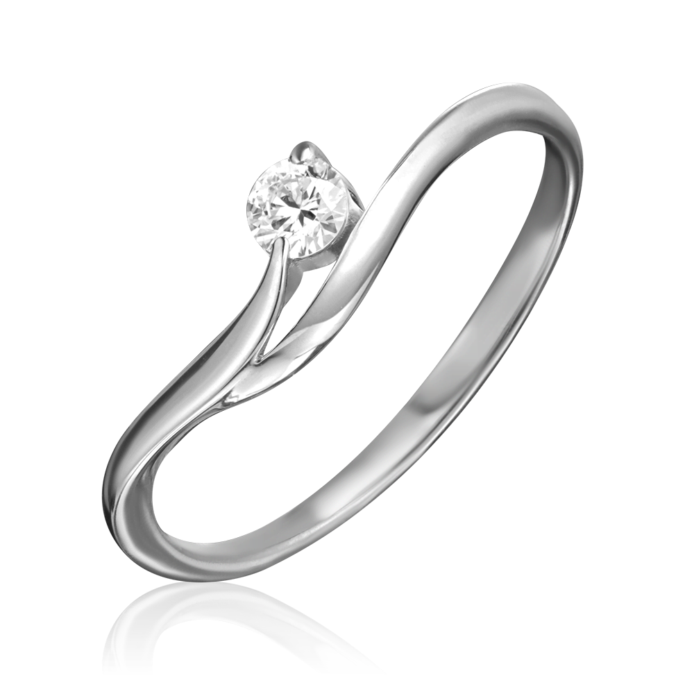 Кольцо из белого золота с бриллиантом 01-0806-00-101-1120-30