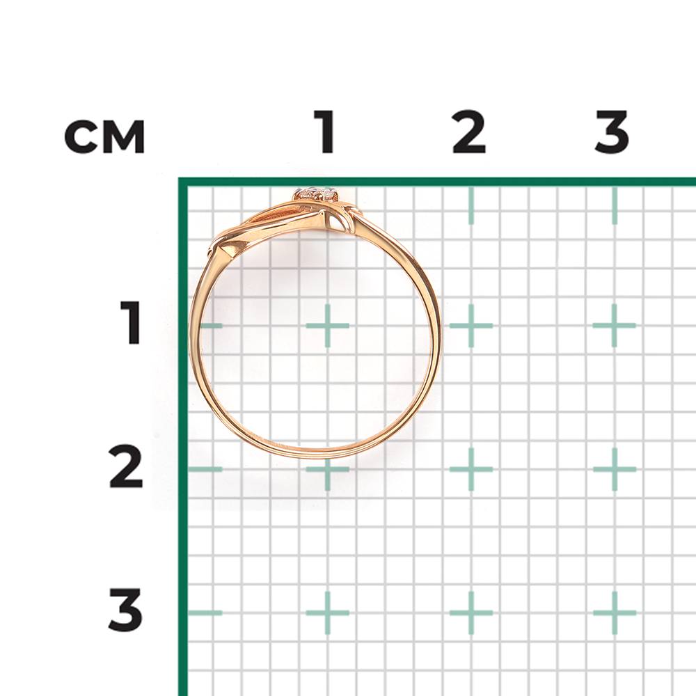 Кольцо из красного золота с бриллиантом 01-0807-00-101-1110-30