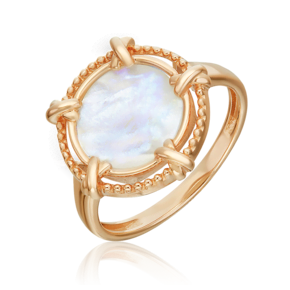 Кольцо из красного золота с перламутром