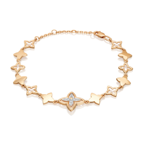 Браслет из красного золота с фианитами 05-0846-00-401-1110