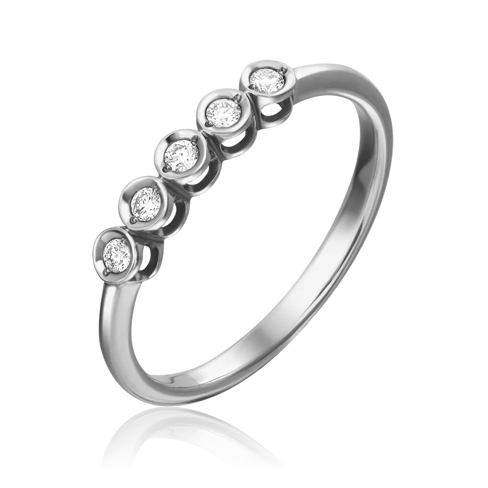 Кольцо из белого золота с бриллиантами 01-1582-00-101-1120-30